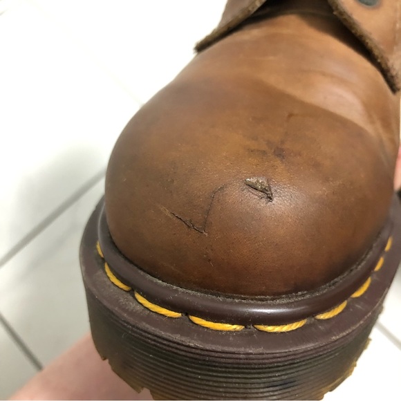 Vintage Dr. Martens Brown Platform Boots - Picture 6 of 16